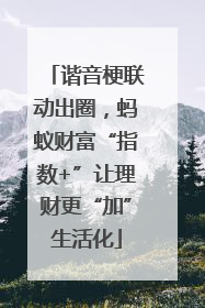 谐音梗联动出圈，蚂蚁财富“指数+”让理财更“加”生活化