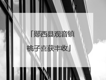 郧西县观音镇桃子喜获丰收