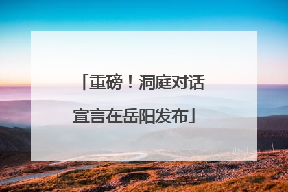 重磅！洞庭对话宣言在岳阳发布