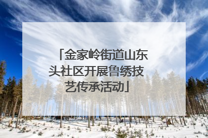 金家岭街道山东头社区开展鲁绣技艺传承活动