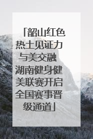 韶山红色热土见证力与美交融 湖南健身健美联赛开启全国赛事晋级通道