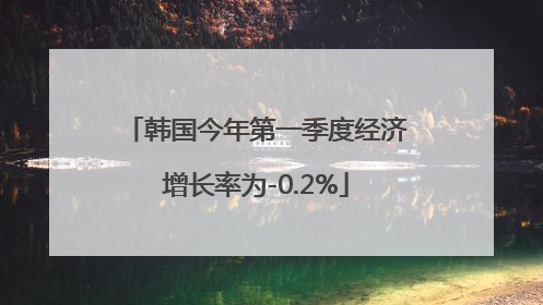 韩国今年第一季度经济增长率为-0.2%