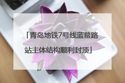 青岛地铁7号线蓝鳌路站主体结构顺利封顶