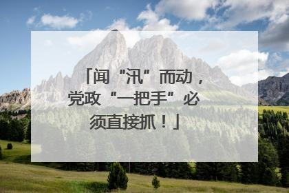 闻“汛”而动，党政“一把手”必须直接抓！