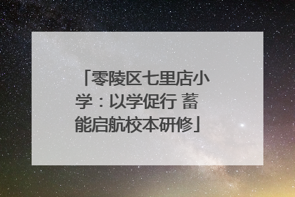 零陵区七里店小学：以学促行 蓄能启航校本研修