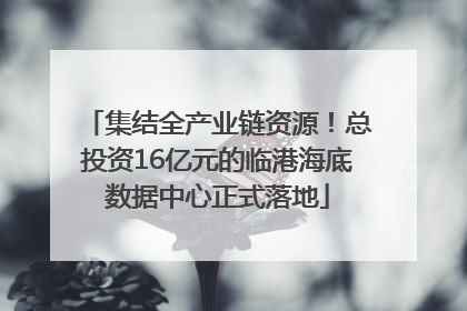 集结全产业链资源！总投资16亿元的临港海底数据中心正式落地