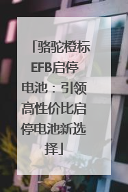 骆驼橙标EFB启停电池：引领高性价比启停电池新选择
