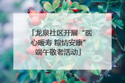 龙泉社区开展“医心暖寿 粽情安康”端午敬老活动
