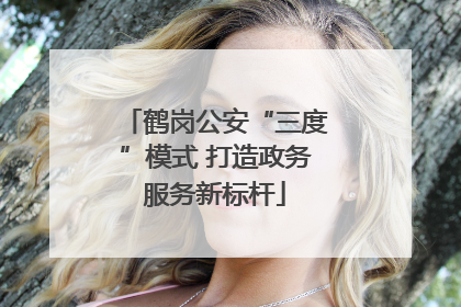鹤岗公安“三度”模式 打造政务服务新标杆