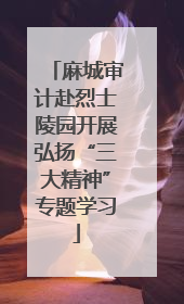 麻城审计赴烈士陵园开展弘扬“三大精神”专题学习