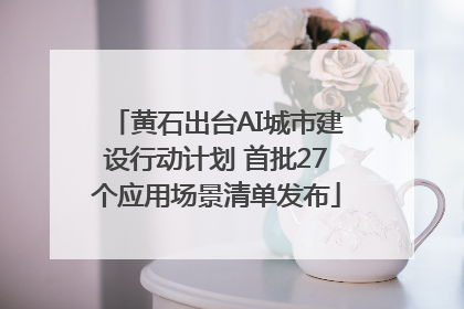 黄石出台AI城市建设行动计划 首批27个应用场景清单发布