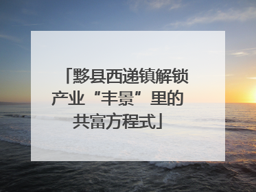 黟县西递镇解锁产业“丰景”里的共富方程式