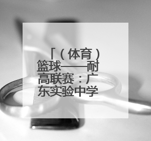 （体育）篮球——耐高联赛：广东实验中学队获男子组总冠军