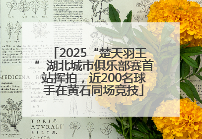 2025“楚天羽王”湖北城市俱乐部赛首站挥拍，近200名球手在黄石同场竞技