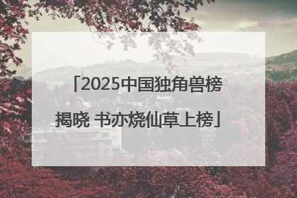2025中国独角兽榜揭晓 书亦烧仙草上榜
