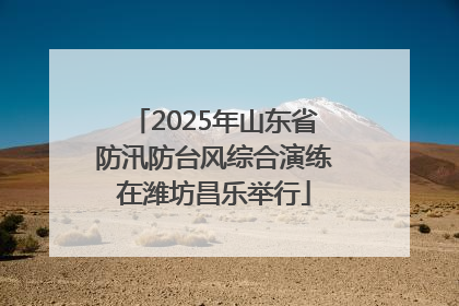 2025年山东省防汛防台风综合演练在潍坊昌乐举行