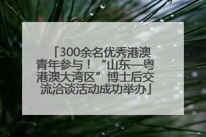 300余名优秀港澳青年参与！“山东—粤港澳大湾区”博士后交流洽谈活动成功举办