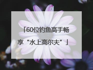 60位钓鱼高手畅享“水上高尔夫”