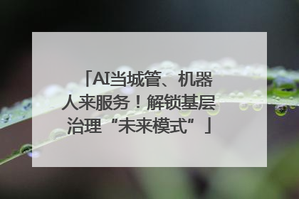 AI当城管、机器人来服务！解锁基层治理“未来模式”