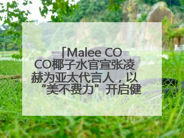 Malee COCO椰子水官宣张凌赫为亚太代言人，以“美不费力”开启健康生活好状态
